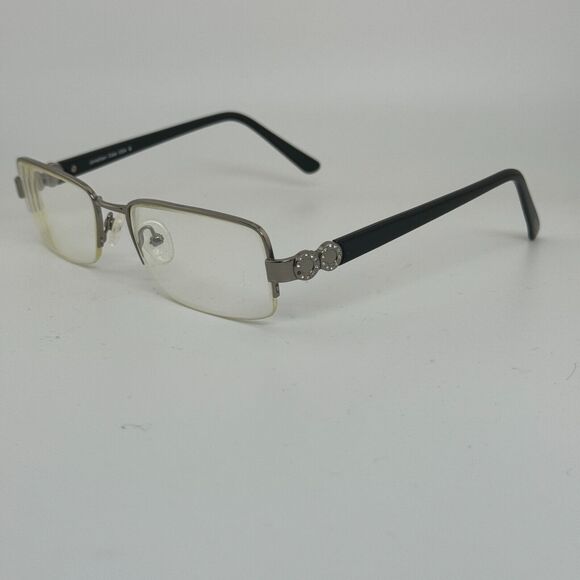 Jonathan Cate Eyeglasses Frames Heather LtGUN silver Black 53-18-135 H14296 - Picture 2 of 8